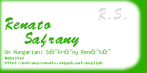 renato safrany business card